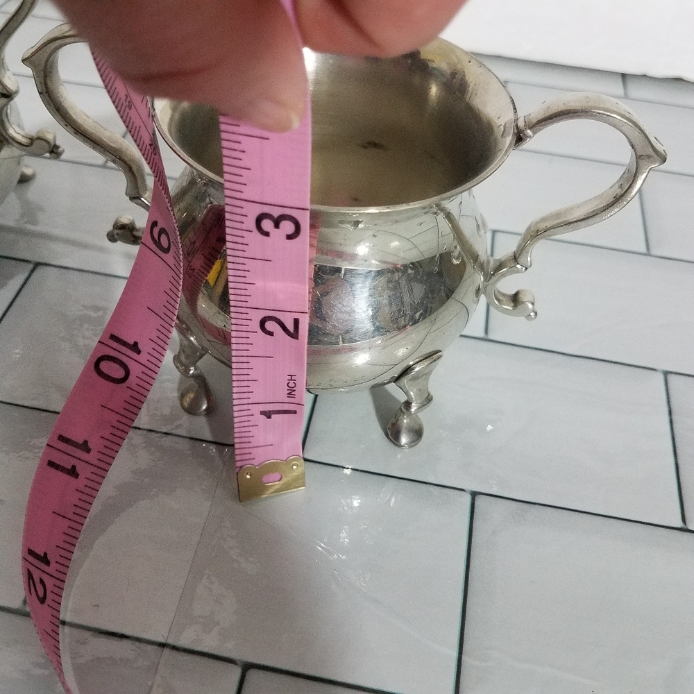 Kirk Steiff Pewter Creamer and Sugar Williamsburg - Picture 10 of 13